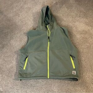 Sage Green Hooded Fleece Vest from Passenger